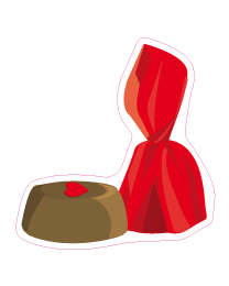 Etalagesticker valentijns bonbon