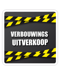 Raamsticker verbouwings uitverkoop VI-030