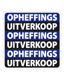 Etalagesticker opheffings-uitverkoop
