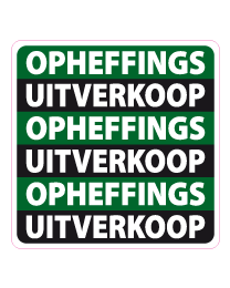 Etalagesticker opheffings-uitverkoop