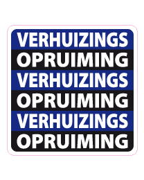 Etalagesticker verhuizings-opruiming