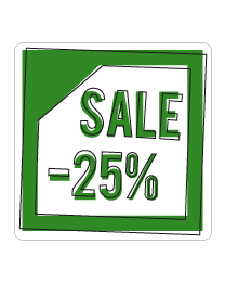 Etalagesticker sale