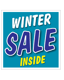 Etalagesticker sale winter blauw 1 artikel STA-116