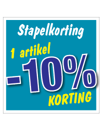 Etalagesticker stapelkorting winter blauw 1 artikel STA-118