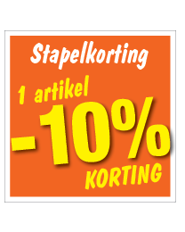 Etalagesticker stapelkorting zomer oranje 1 artikel STA-99