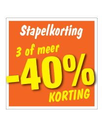 Etalagesticker stapelkorting zomer oranje 3 artikel STA-102