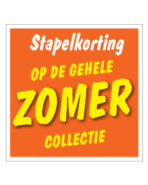 Etalagesticker stapelkorting zomer oranje 1 artikel STA-98
