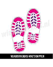 schoenstickers vloersticker roze paars