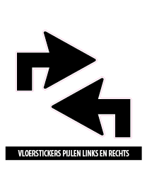 vloerstickers hoekpijlen zwart