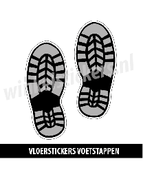 schoenstickers vloersticker zwart grijs