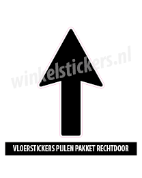 vloersticker pijlen recht zwart