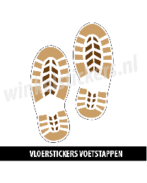 schoenstickers vloersticker bruin