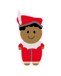 Etalagesticker zwarte piet