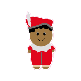 Etalagesticker Zwarte Piet