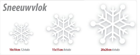 sneeuwvlokken etalagesticker