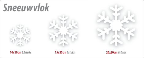 sneeuwvlokken etalagesticker