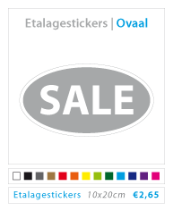 Ovale etalagestickers