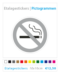 Pictogrammen etalagestickers